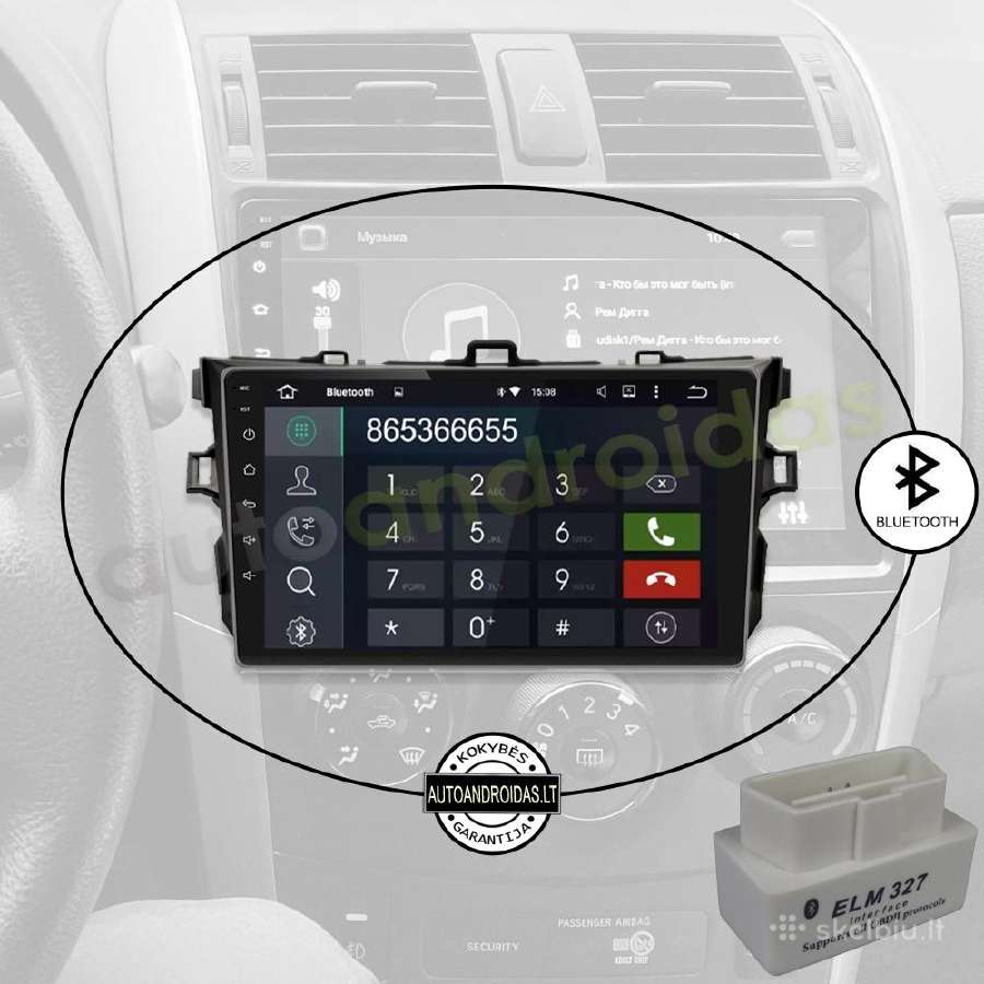 Toyota Corolla 2006-12 Android multimedia GPS/WiFi - nuotraukos Nr. 5