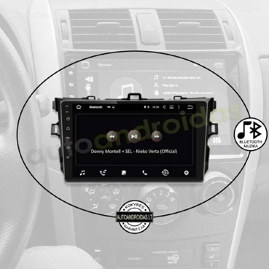 Toyota Corolla 2006-12 Android multimedia GPS/WiFi - nuotraukos Nr. 6