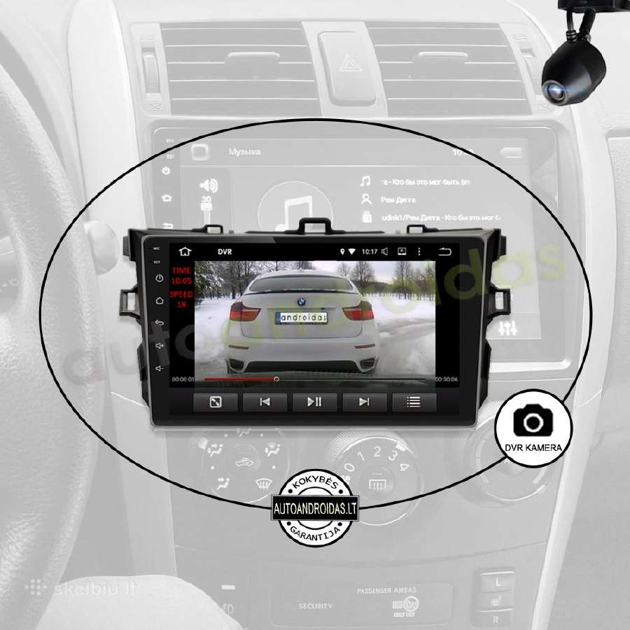 Toyota Corolla 2006-12 Android multimedia GPS/WiFi - nuotraukos Nr. 8