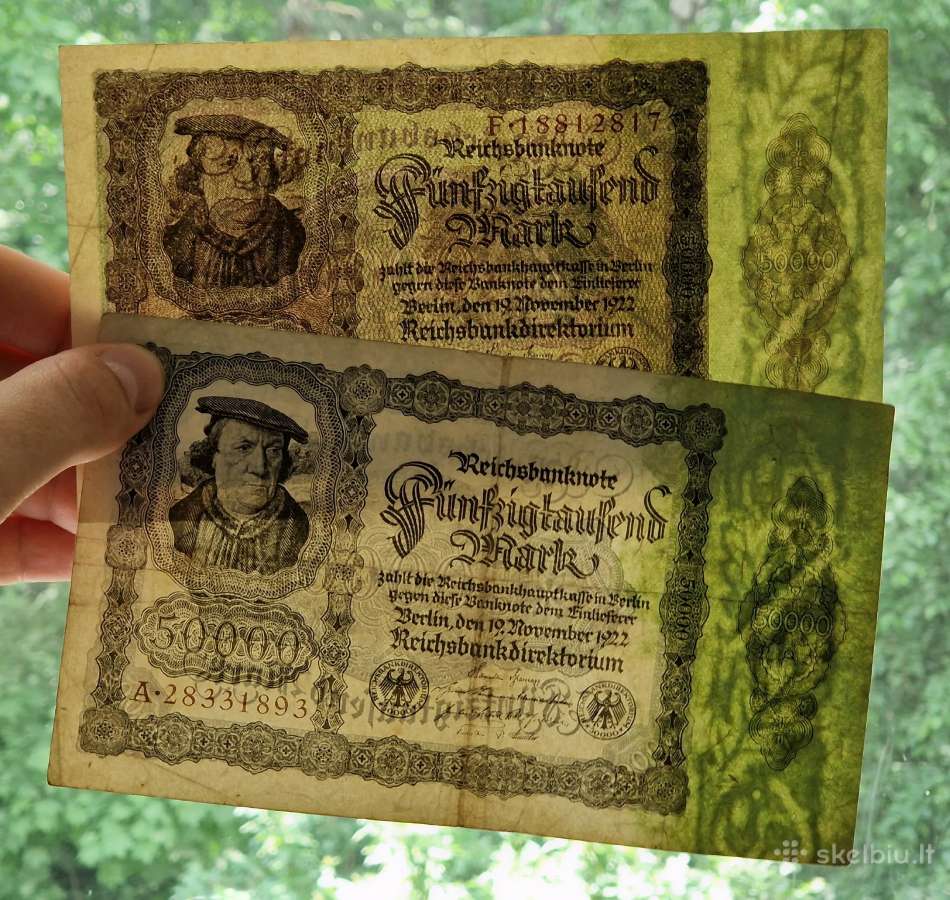 2 x 50 000 mark 1922 Veimaro respublika - nuotraukos Nr. 2