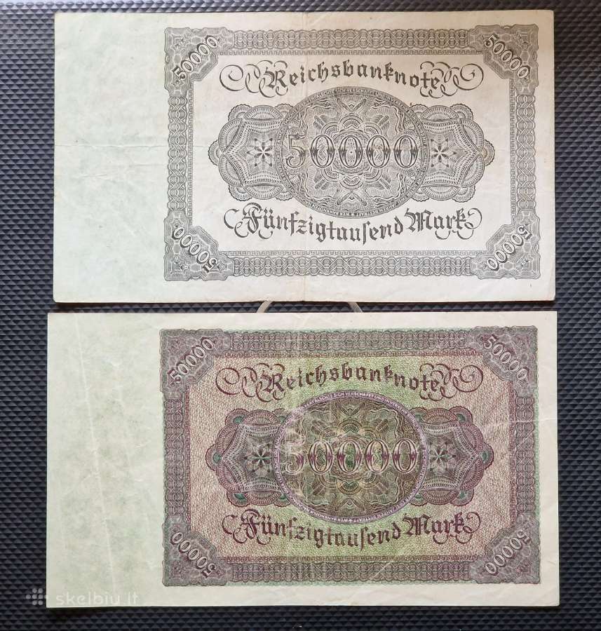 2 x 50 000 mark 1922 Veimaro respublika - nuotraukos Nr. 3
