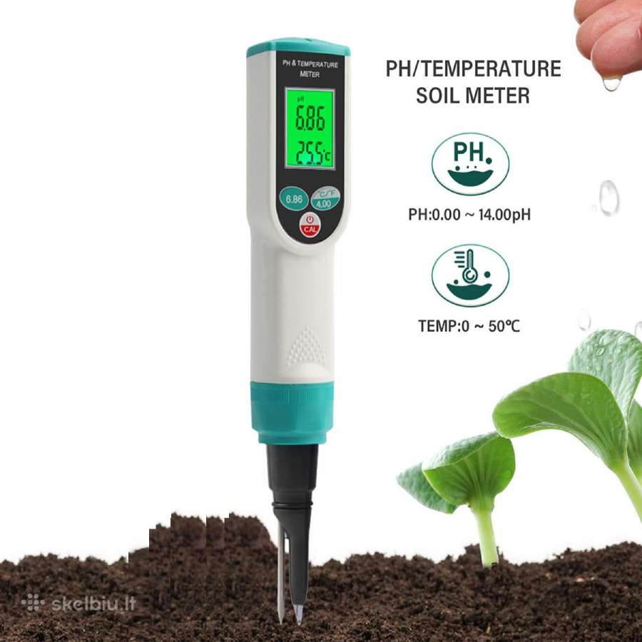 Dirvožemio Ph ir temperatūros matuoklis
