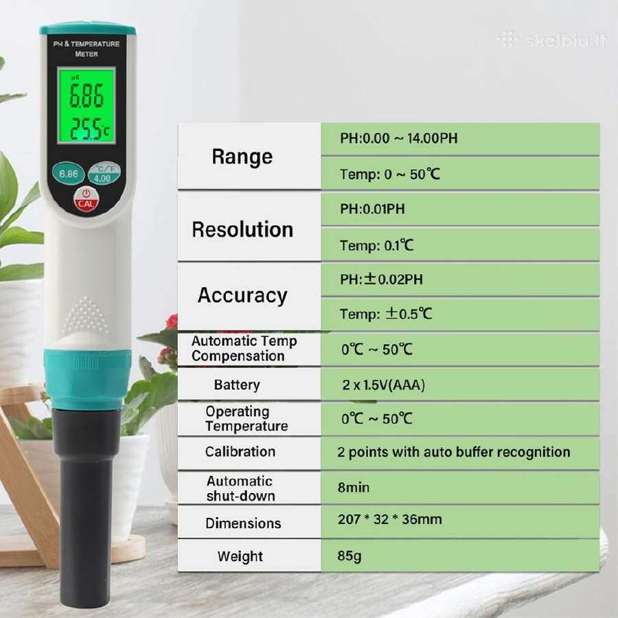 Dirvožemio Ph ir temperatūros matuoklis - nuotraukos Nr. 6