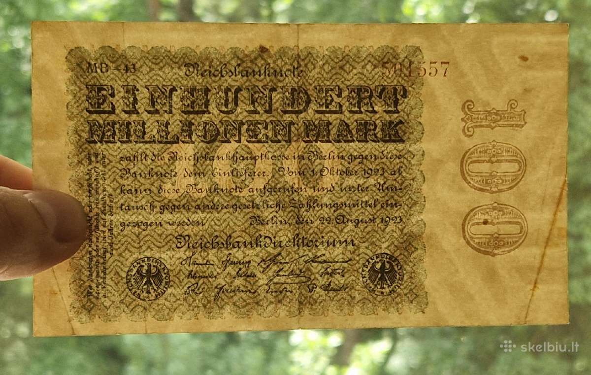 100 000 000 mark 1923 Veimaro respublika - nuotraukos Nr. 2