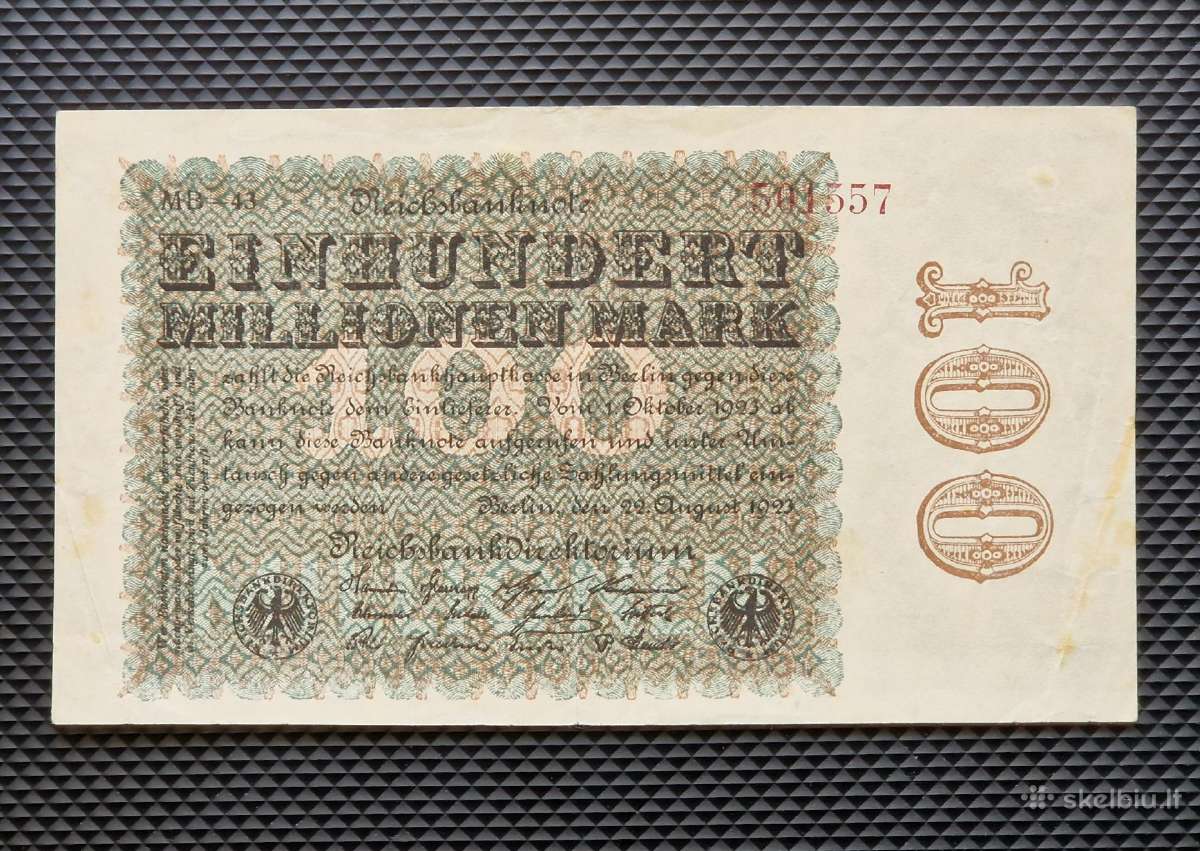 100 000 000 mark 1923 Veimaro respublika