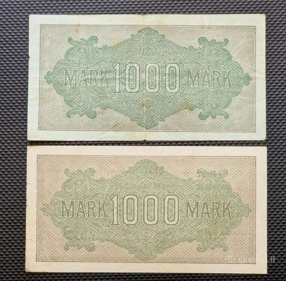 2 x 1000 mark 1922 Veimaro respublika - nuotraukos Nr. 2