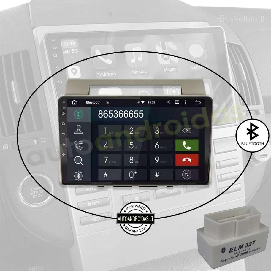 Toyota Corolla Verso Android multimedia GPS/9colių - nuotraukos Nr. 5