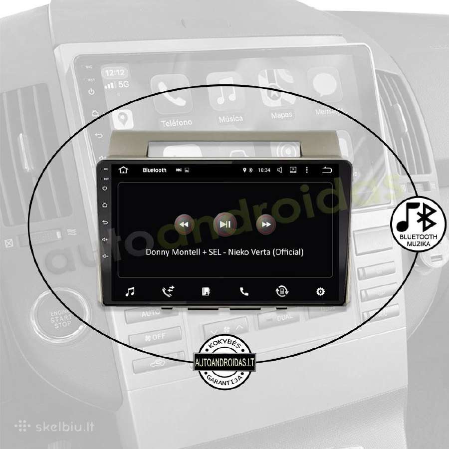 Toyota Corolla Verso Android multimedia GPS/9colių - nuotraukos Nr. 6
