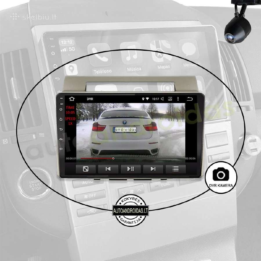 Toyota Corolla Verso Android multimedia GPS/9colių - nuotraukos Nr. 8