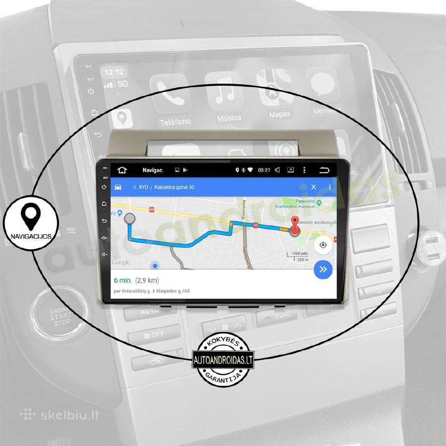 Toyota Corolla Verso Android multimedia GPS/9colių - nuotraukos Nr. 11