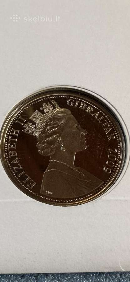 Monete Gibraltar 2009m. 1 krona, cu-ni - nuotraukos Nr. 2