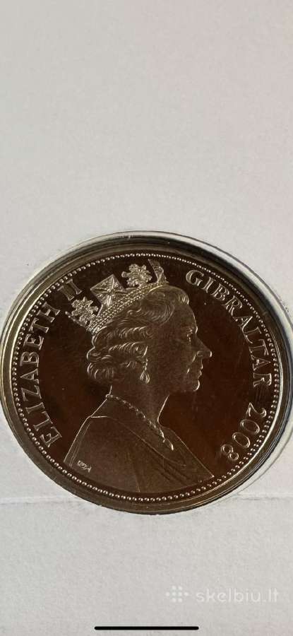 Monete Gibraltar 2009m. 1 krona, cu-ni - nuotraukos Nr. 2