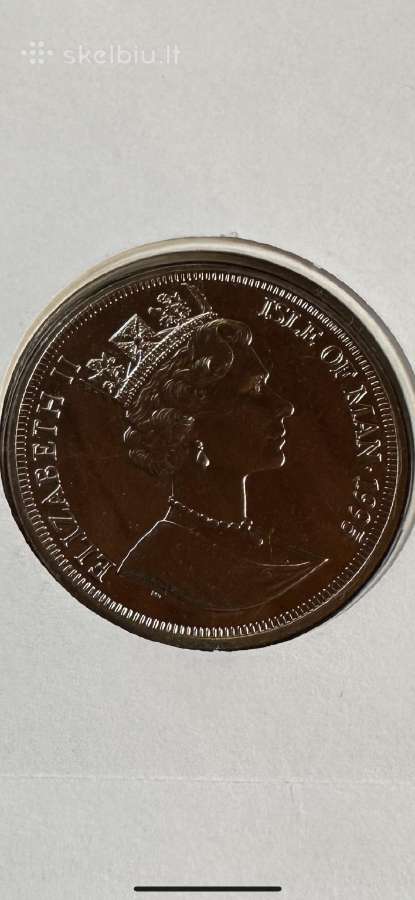 Moneta Isle of Man 1995m. 1 krona, cu-ni - nuotraukos Nr. 2