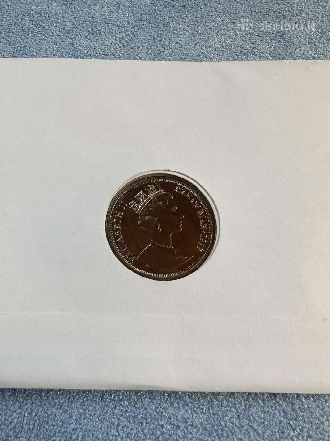 Moneta Isle of Man 1995m. 1 krona, cu-ni - nuotraukos Nr. 3