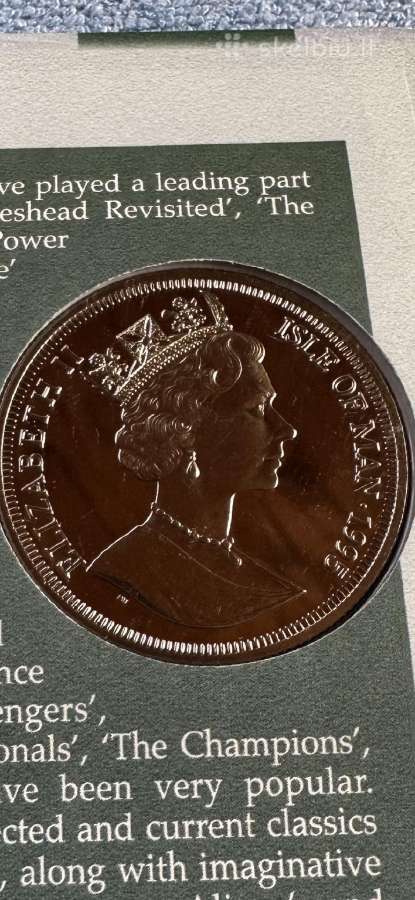 Moneta Isle of Man 1995m. 1 krona, cu-ni - nuotraukos Nr. 2
