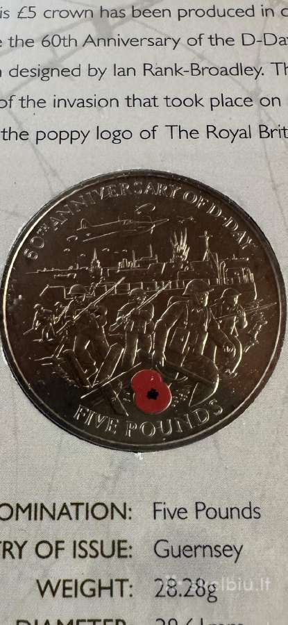 Moneta Guernsey 2004m. 5 svarai, cu-ni