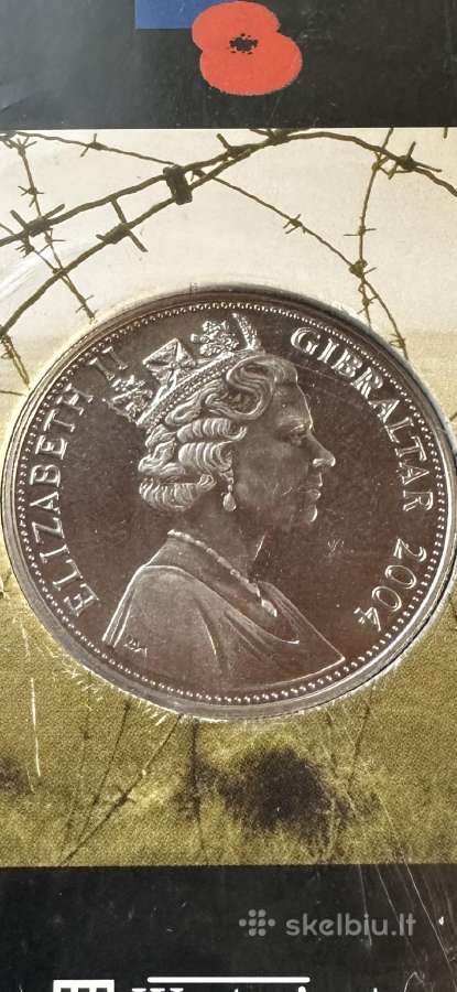 Moneta Gibraltar 2004m. 1 krona, cu-ni - nuotraukos Nr. 2