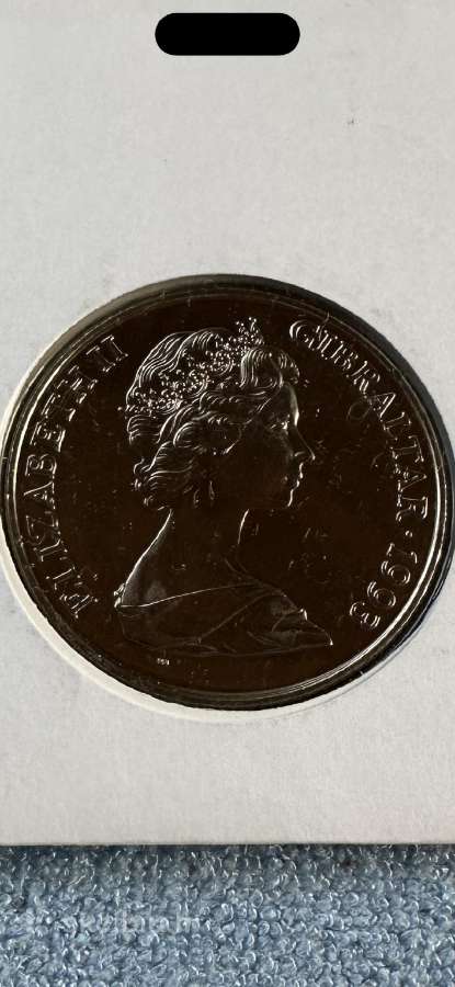 Moneta Gibraltar 1993m. 1 krona, cu-ni - nuotraukos Nr. 2