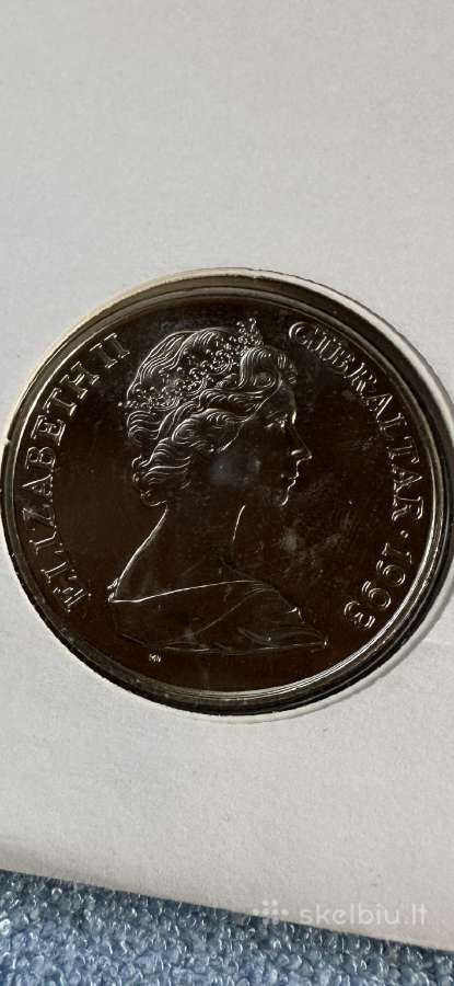 Moneta Gibraltar 1993m. 1 krona, cu-ni - nuotraukos Nr. 2