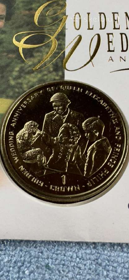 Moneta Gibraltar 1997m. 1 krona, cu-ni
