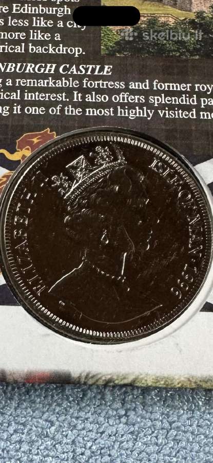 Moneta Isle of Man 1996m. 1 krona, cu-ni - nuotraukos Nr. 2