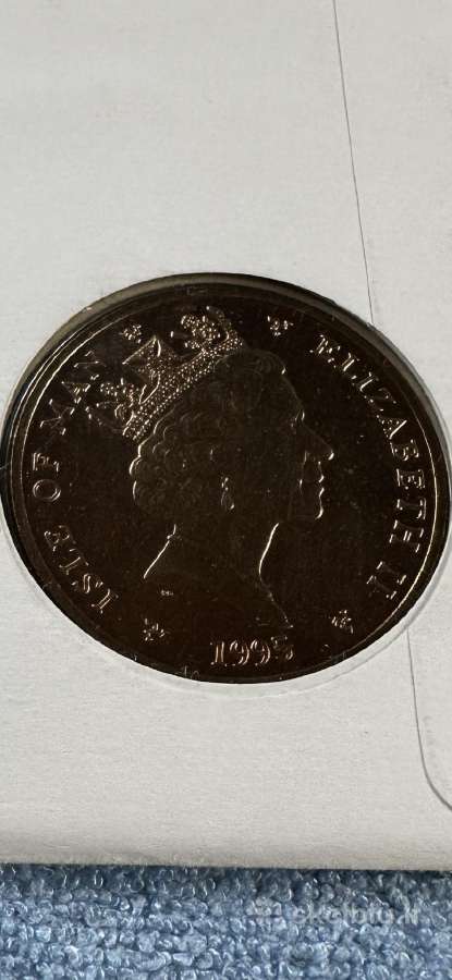 Moneta Isle of Man 1995m. 5 svarai, virenium - nuotraukos Nr. 2
