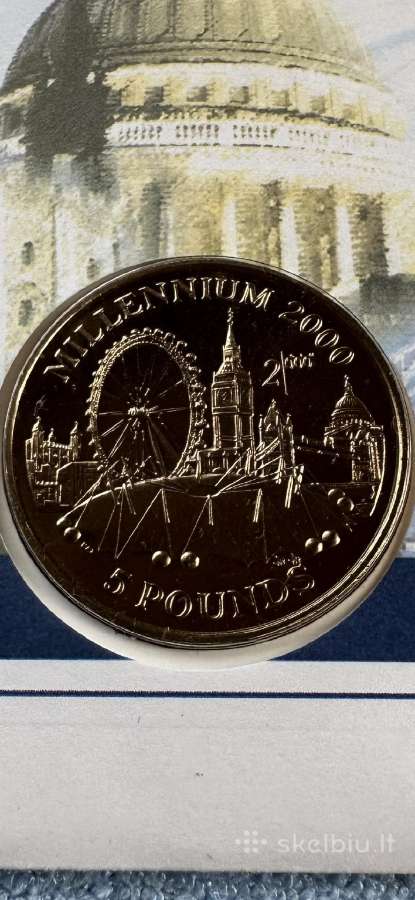Moneta Gibraltar 1998m. 5 svarai, virenium