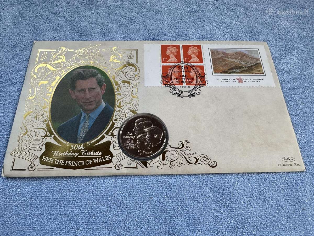 Moneta Gibraltar 1998m. 5 svarai, virenium - nuotraukos Nr. 3