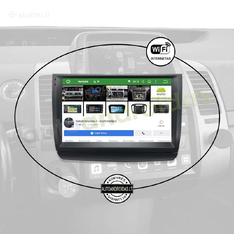 Toyota Prius 20 2003-09 Android multimedia GPS/bt - nuotraukos Nr. 3