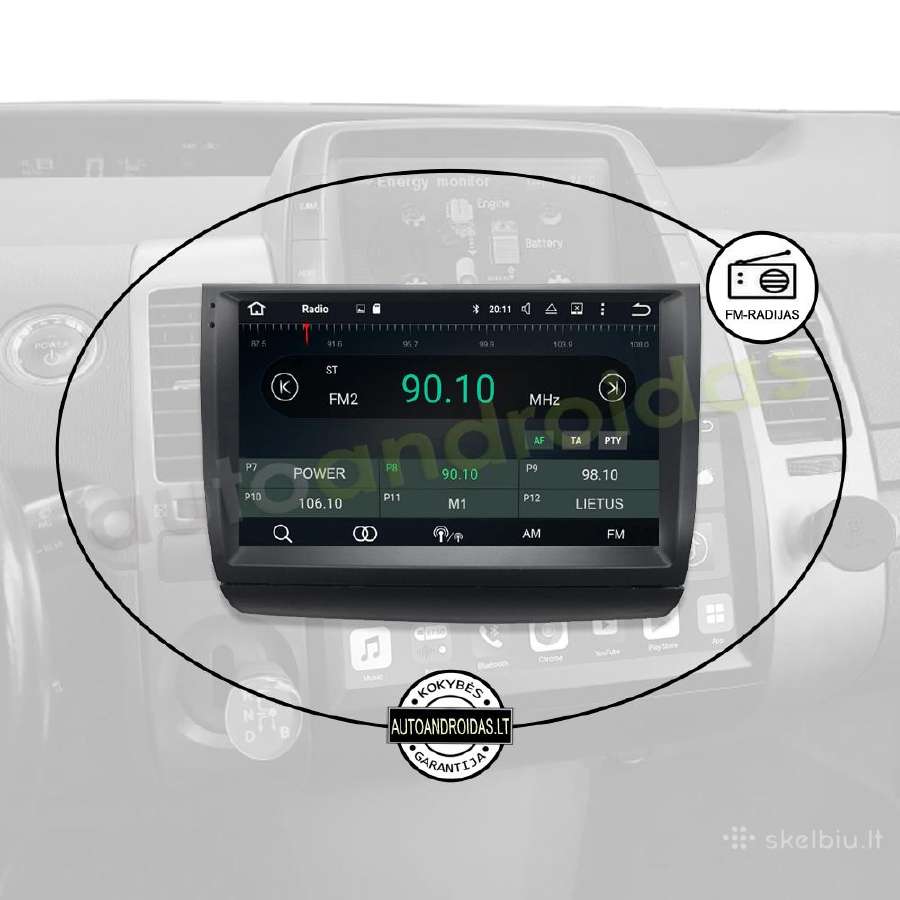Toyota Prius 20 2003-09 Android multimedia GPS/bt - nuotraukos Nr. 4