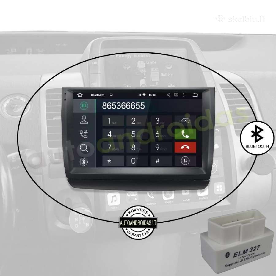 Toyota Prius 20 2003-09 Android multimedia GPS/bt - nuotraukos Nr. 5