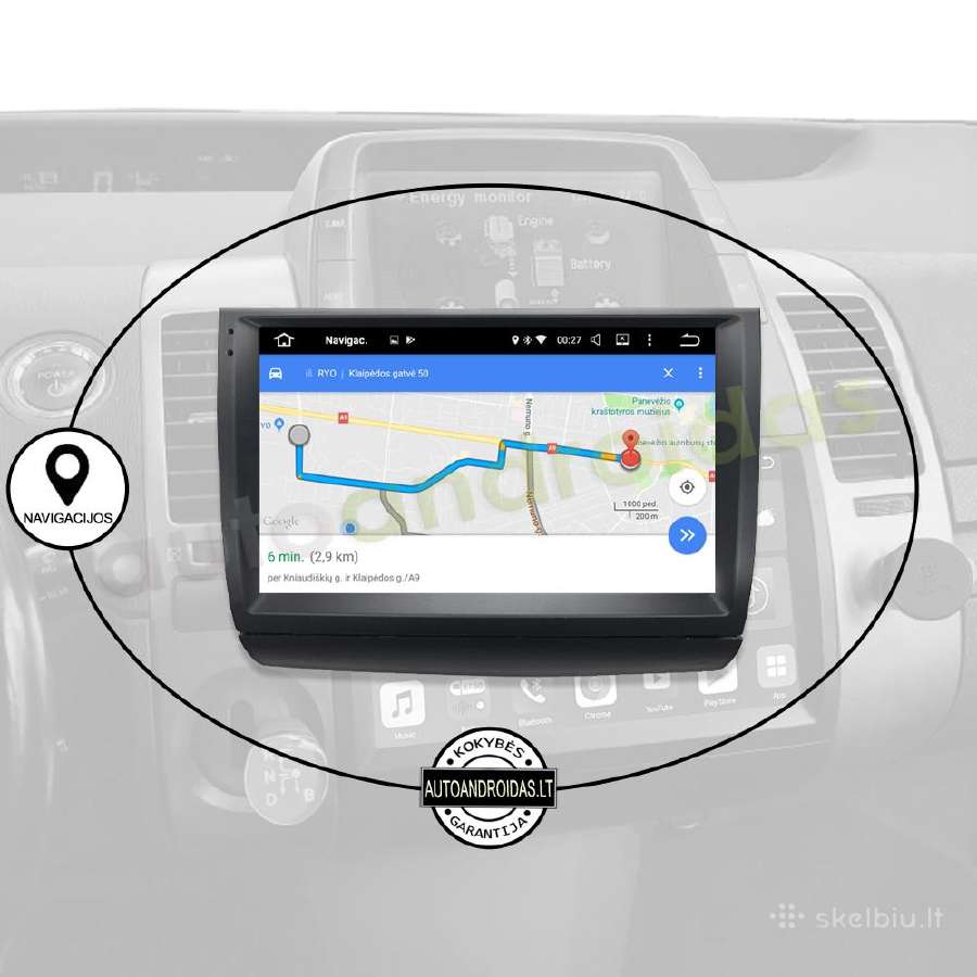 Toyota Prius 20 2003-09 Android multimedia GPS/bt - nuotraukos Nr. 11