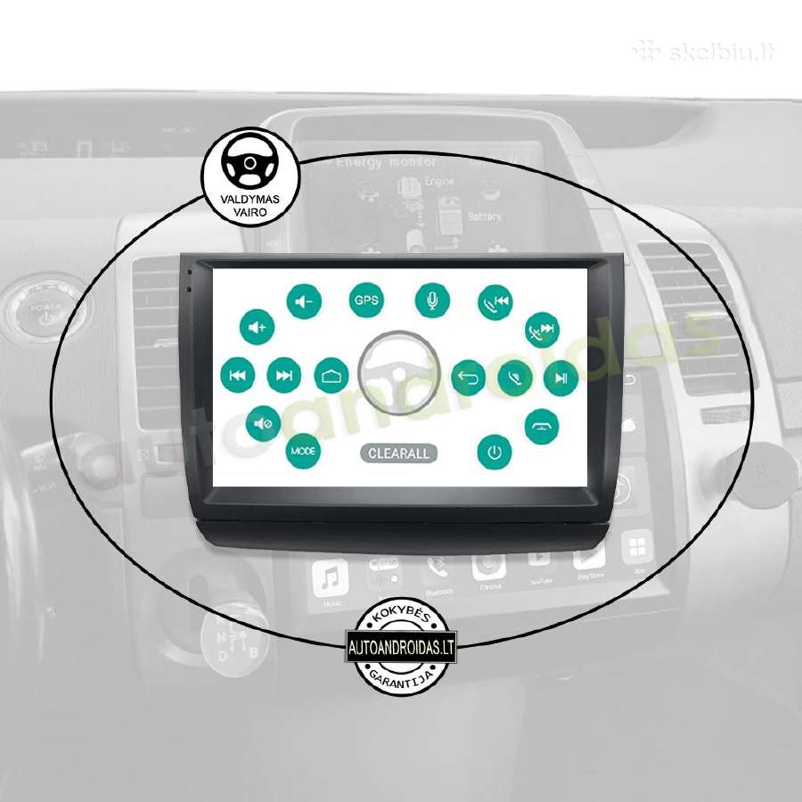 Toyota Prius 20 2003-09 Android multimedia GPS/bt - nuotraukos Nr. 12