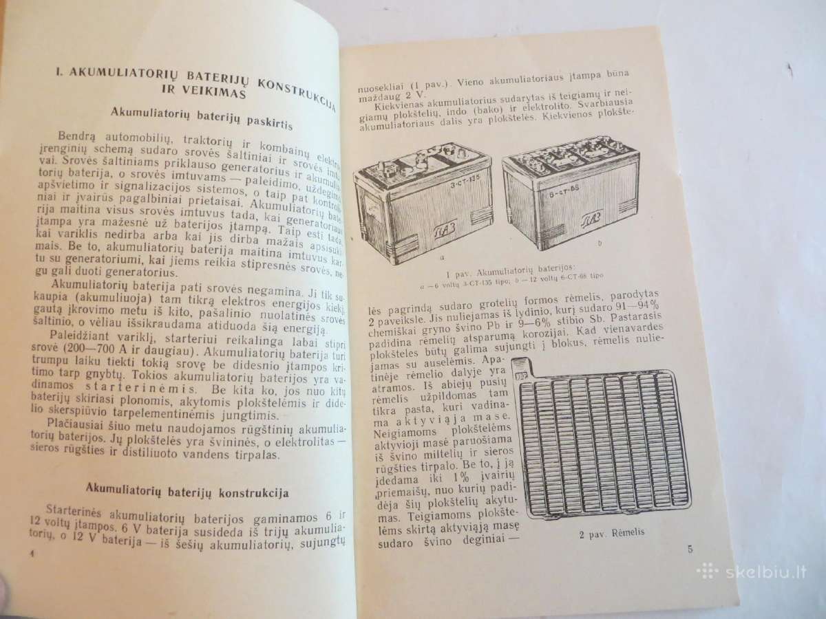 Knyga Starterinės rūgštinių akumul. baterijos 1969 - nuotraukos Nr. 3
