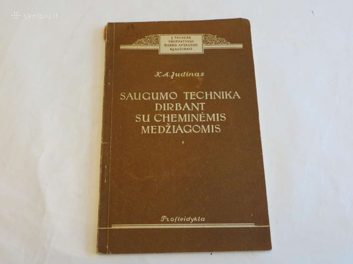 Knyga Saugumo technika dirbant su chem. medžiagom.