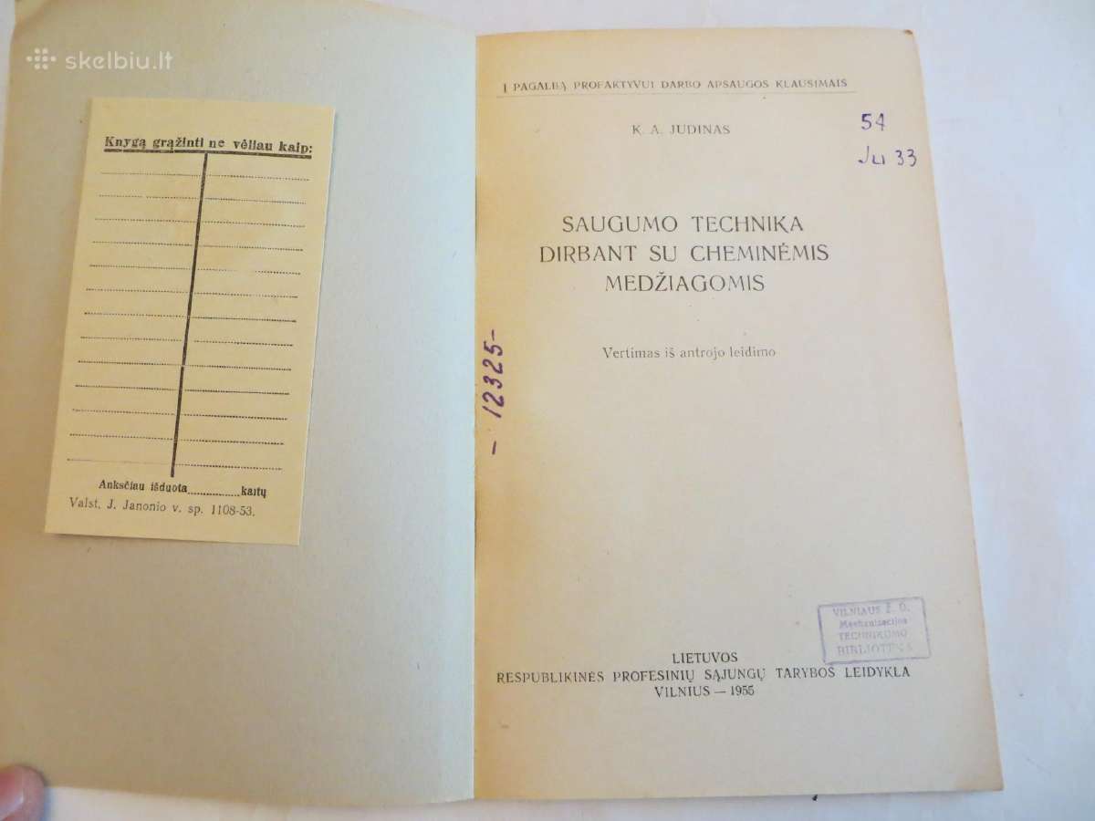 Knyga Saugumo technika dirbant su chem. medžiagom. - nuotraukos Nr. 2