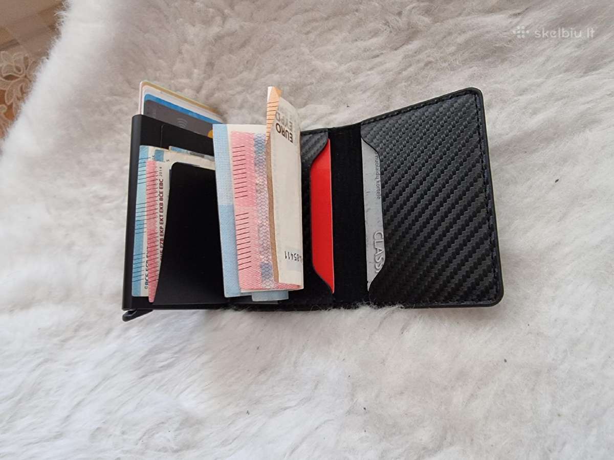 Automatinė maža piniginė su Rfid apsauga - nuotraukos Nr. 4