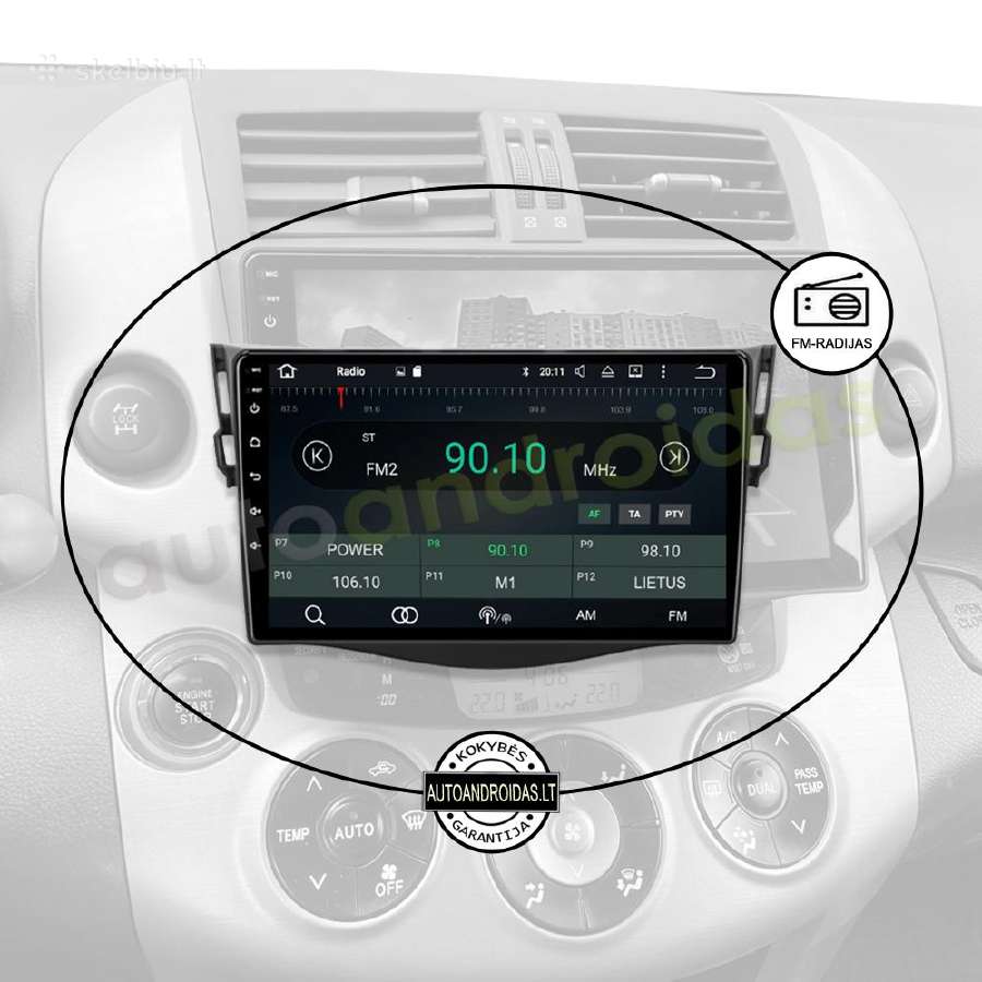 Toyota Rav4 2006-12 Android multimedia GPS/WiFi/bt - nuotraukos Nr. 4