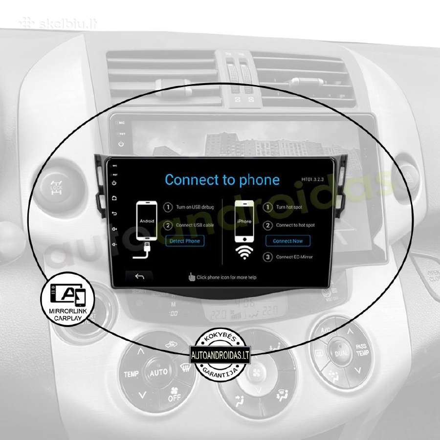 Toyota Rav4 2006-12 Android multimedia GPS/WiFi/bt - nuotraukos Nr. 10