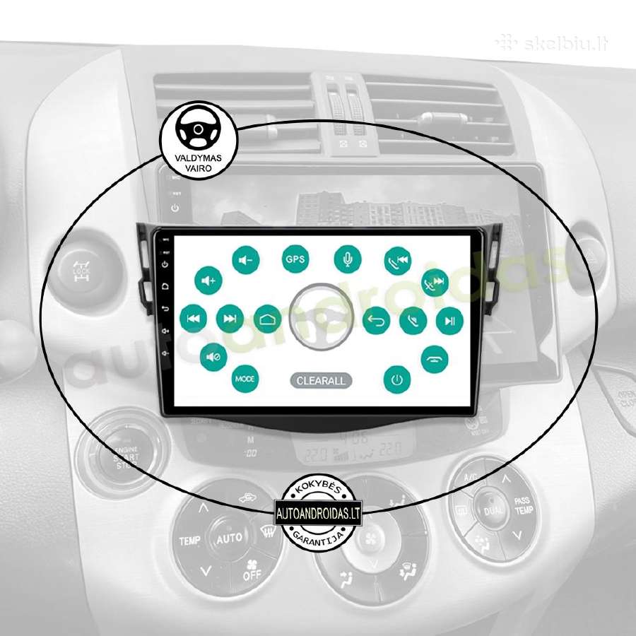 Toyota Rav4 2006-12 Android multimedia GPS/WiFi/bt - nuotraukos Nr. 12