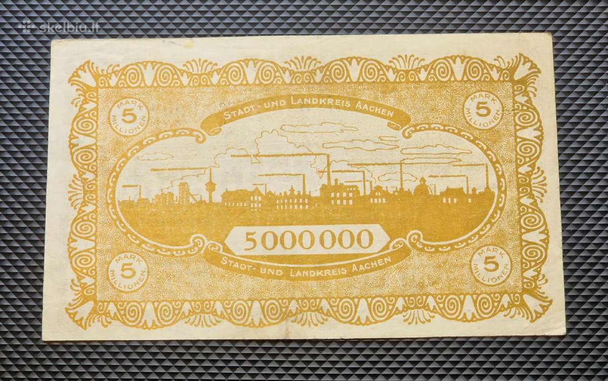 5 000 000 mark 1923 Vokietija Aachen - nuotraukos Nr. 3