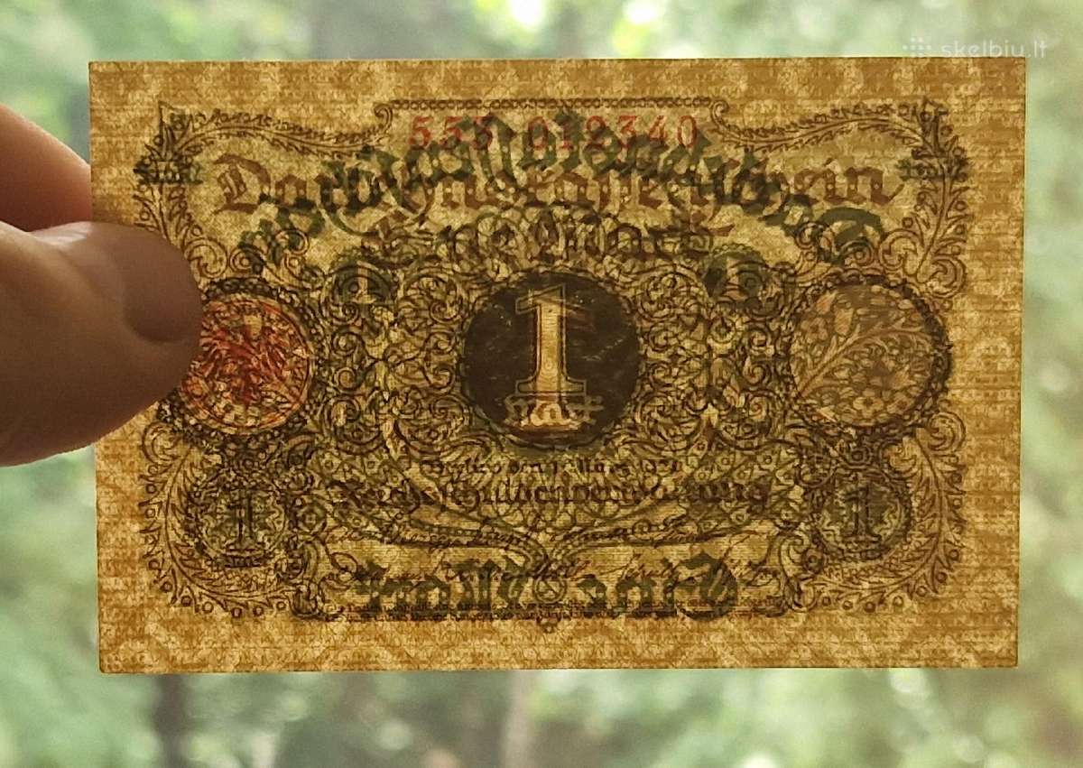1 mark 1920 Veimaro respublika Unc - nuotraukos Nr. 2