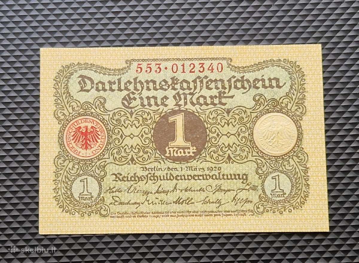 1 mark 1920 Veimaro respublika Unc
