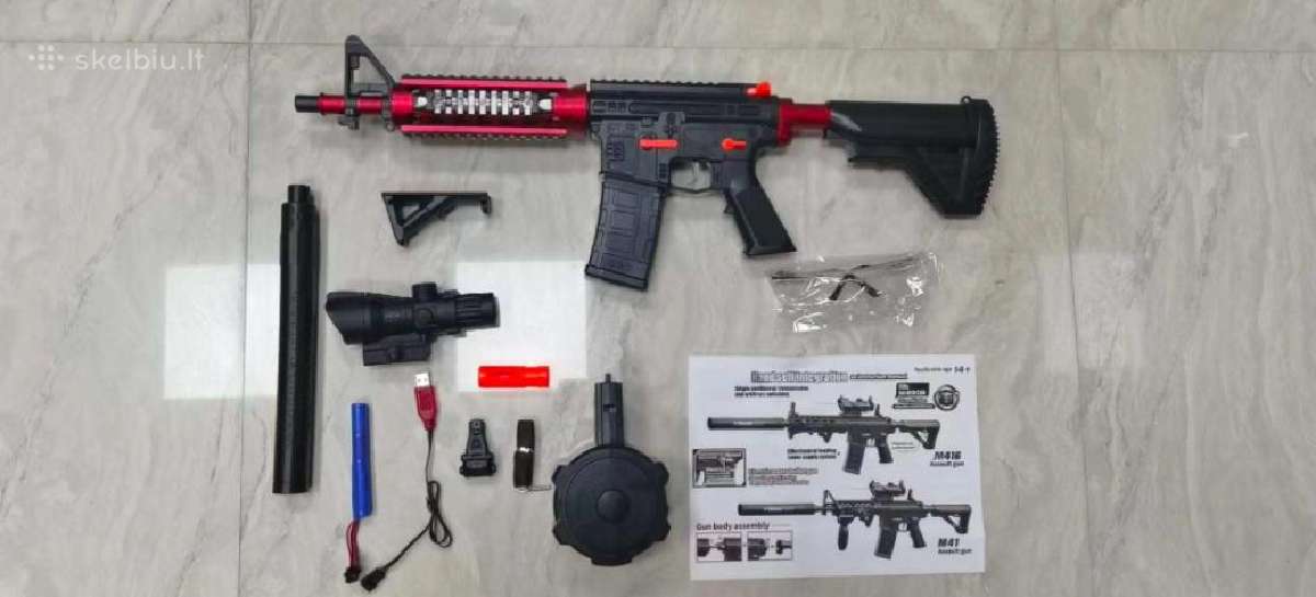 Gel Blaster Elektrinis Šautuvas M416/glock Ginklas - nuotraukos Nr. 6