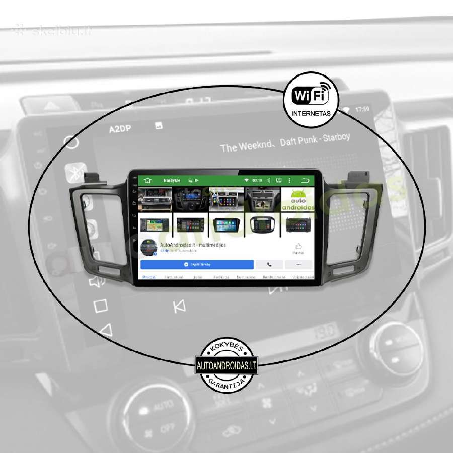 Toyota Rav4 2013-18 Android multimedia GPS/WiFi/bt - nuotraukos Nr. 3