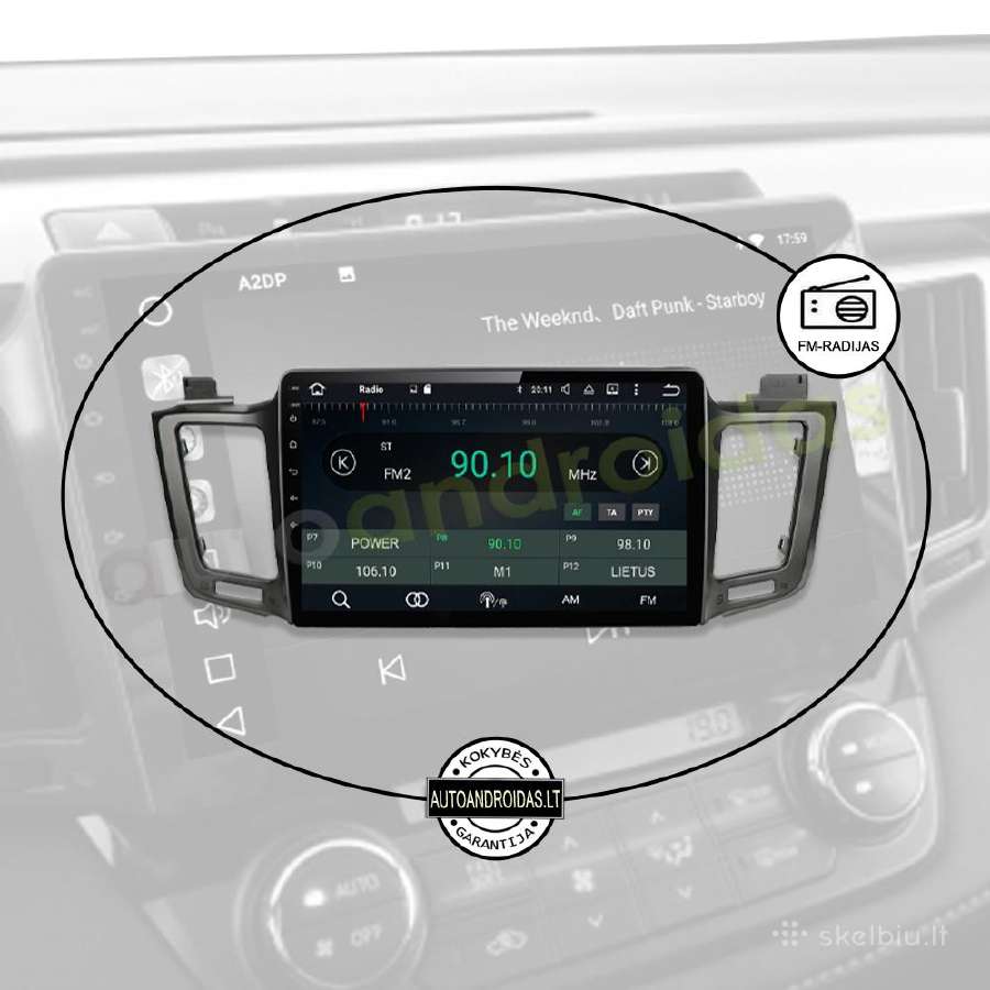 Toyota Rav4 2013-18 Android multimedia GPS/WiFi/bt - nuotraukos Nr. 4