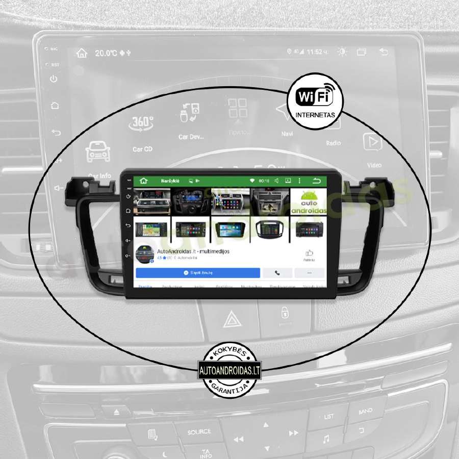 Peugeot 508 2011-17 Android multimedia GPS/WiFi/bt - nuotraukos Nr. 3