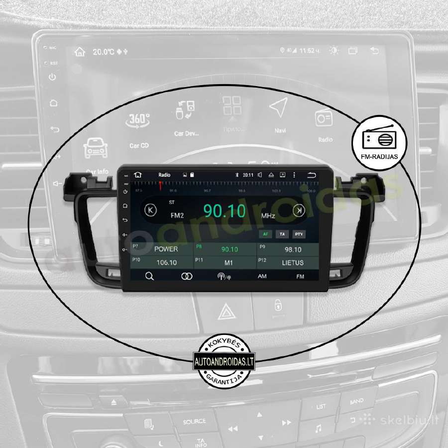 Peugeot 508 2011-17 Android multimedia GPS/WiFi/bt - nuotraukos Nr. 4