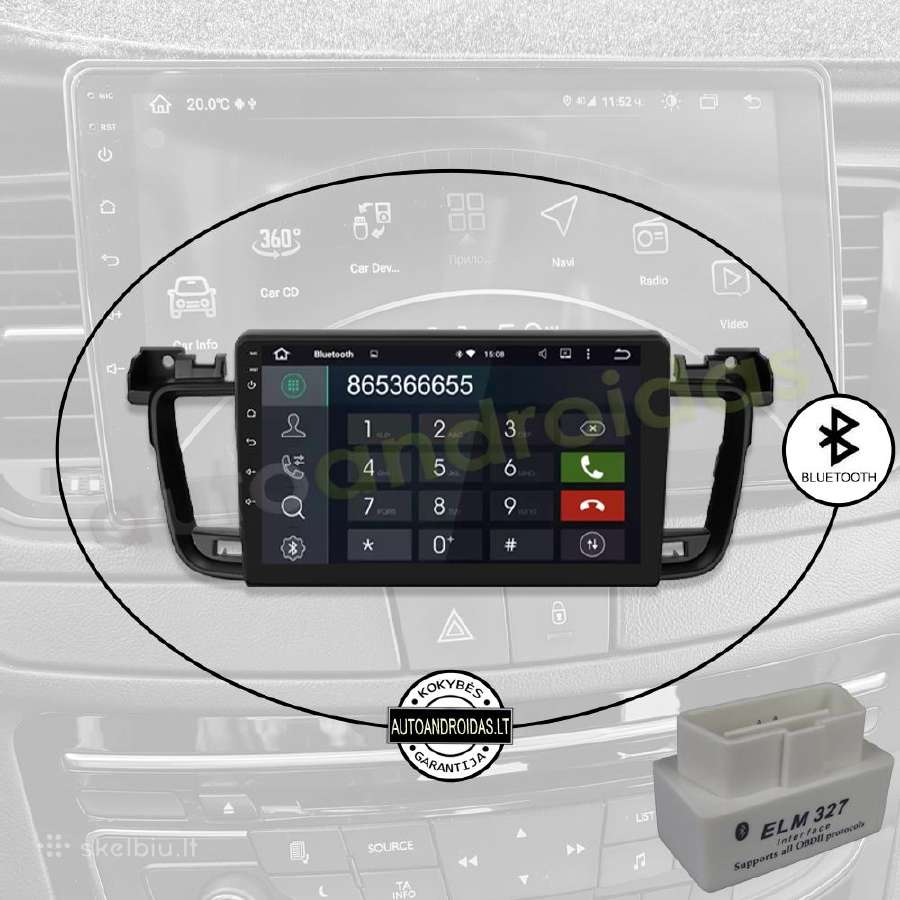 Peugeot 508 2011-17 Android multimedia GPS/WiFi/bt - nuotraukos Nr. 5