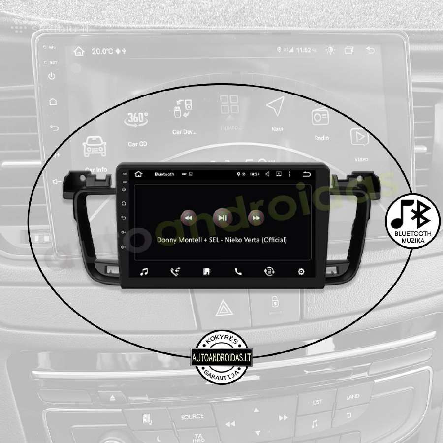Peugeot 508 2011-17 Android multimedia GPS/WiFi/bt - nuotraukos Nr. 6